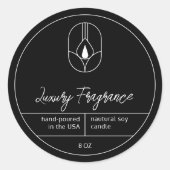 Modern-Candle-Produktkennzeichnung Runder Aufkleber (Vorderseite)