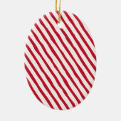 Modern Candy Cane Stripe Christmas Photo  Keramik Ornament (Hinten)