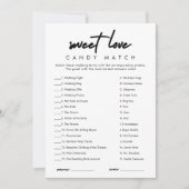 Modern Candy Match Brautparty Game Card Einladung (Vorderseite)