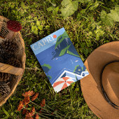 Modern Capri Travel Poster Postkarte