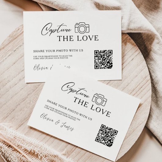 Modern Capture the Liebe Card Template, QR Code