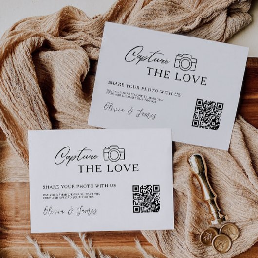 Modern Capture the Liebe Card Template, QR Code