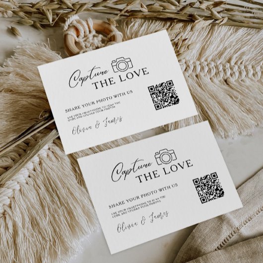 Modern Capture the Liebe Card Template, QR Code