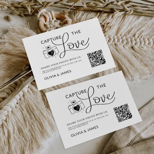 Modern Capture the Liebe Card Template, QR Code