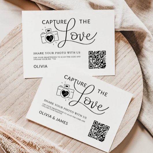 Modern Capture the Liebe Card Template, QR Code
