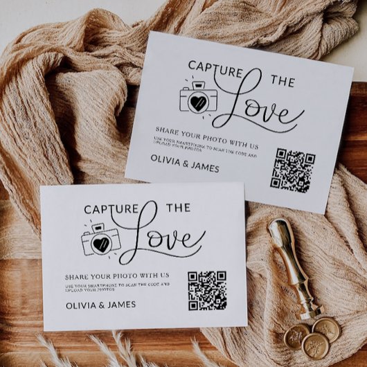 Modern Capture the Liebe Card Template, QR Code
