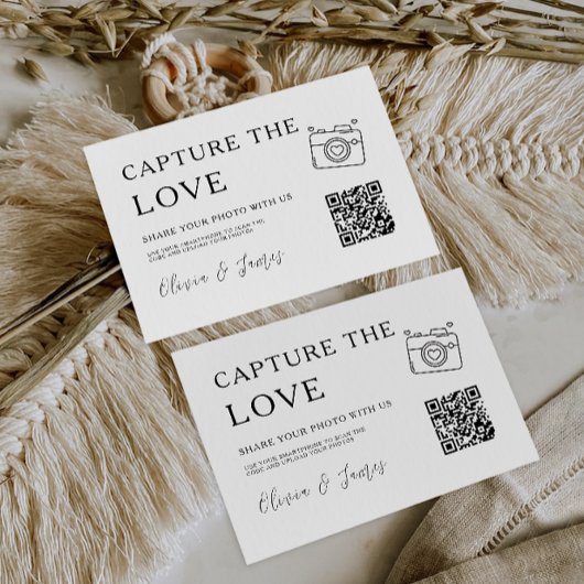 Modern Capture the Liebe Card Template, QR Code