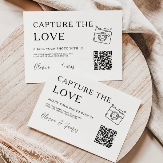 Modern Capture the Liebe Card Template, QR Code