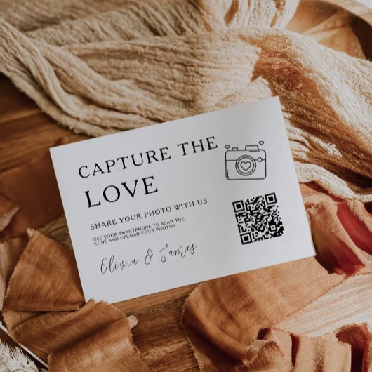 Modern Capture the Liebe Card Template, QR Code