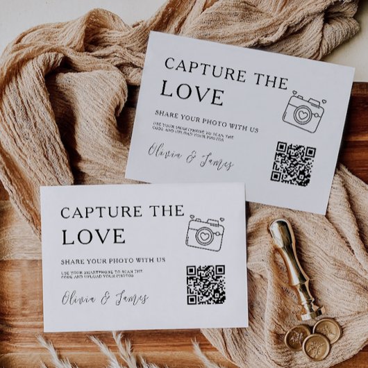 Modern Capture the Liebe Card Template, QR Code