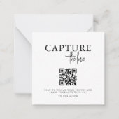 Modern Capture the Liebe QR Code Table Cards Mitteilungskarte (Vorderseite)