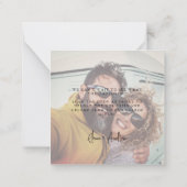 Modern Capture the Liebe QR Code Table Cards Mitteilungskarte (Rückseite)