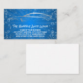 Modern Car Logo | Blaue Leuchtblasen | Auto Wash Visitenkarte (Vorne/Hinten)