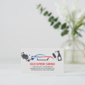 Modern Car Logo | Car Wash Tools Business Card Visitenkarte (Stehend Vorderseite)
