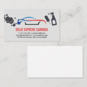 Modern Car Logo | Car Wash Tools Business Card Visitenkarte (Vorne/Hinten)