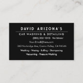 Modern Car Wash Detailing Pressure Washing Visitenkarte (Vorderseite)