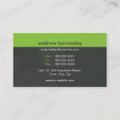 MODERN CARD trendy dynamische zentrische graue Kal Visitenkarte (Rückseite)