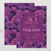 Modern Carnation Aesthetic Nature-Inspired Parties Einladung (Vorne/Hinten)