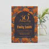 Modern Carnation Inspired Nature-Inspired Parties Einladung (Stehend Vorderseite)