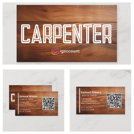 Modern Carob Carpenter Visitenkarte