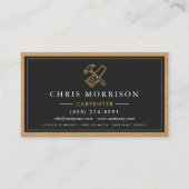 Modern Carpenter Carpentry QR Code Visitenkarte (Vorderseite)