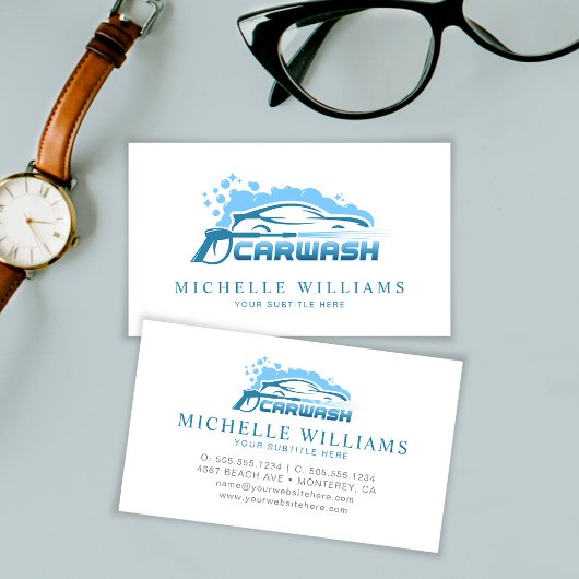 Modern Carwash Service Company Visitenkarte