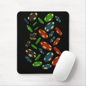 Modern Casino Chips 3D Art Design Mousepad (Mit Mouse)