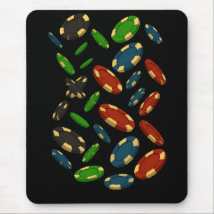 Modern Casino Chips 3D Art Design Mousepad