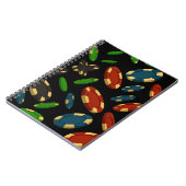 "Modern Casino Chips 3D Art Design" Notizblock (Linke Seite)