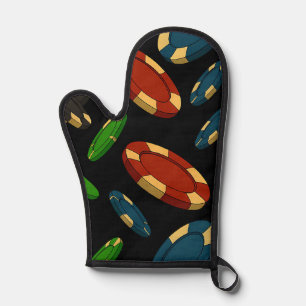 Modern Casino Chips 3D Art Design Ofenhandschuh