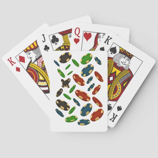"Modern Casino Chips 3D Art Design" Spielkarten (Rückseite)