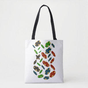 "Modern Casino Chips 3D Art Design" Tasche