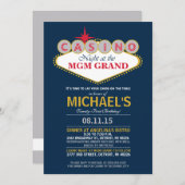 Modern Casino Dinner Party Geburtstag einladen Einladung (Vorne/Hinten)