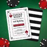 Modern Casino Night Birthday Party Einladung<br><div class="desc">Feiern Sie stilvoll mit diesen trendigen Casino-Nachteinladungen. Das Design ist leicht mit Ihrer eigenen Formulierung zu personalisieren und Ihre Familie und Freunde werden begeistert sein,  wenn sie diese fabelhaften Party-Einladungen erhalten.</div>