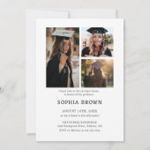 Modern Casual Photo Graduation Party Invitation Einladung (Rückseite)