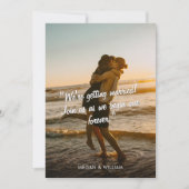 Modern casual photo wedding einladung (Vorderseite)