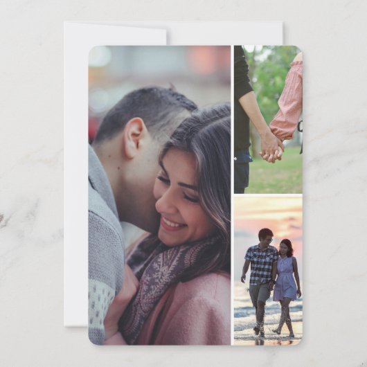 Modern Casual Romantic Couple Engagement Einladung (Rückseite)