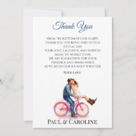 Modern Casual Romantic Couple Illustration Party Dankeskarte