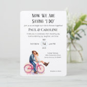 Modern Casual Romantic Couple Wedding Illustration Einladung (Stehend Vorderseite)