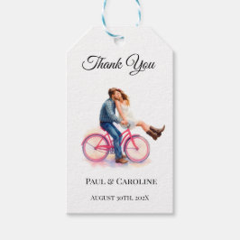 Modern Casual  Romantic Wedding Artistic Couple  Geschenkanhänger