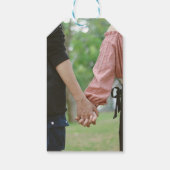 Modern Casual  Romantic Wedding Artistic Couple  Geschenkanhänger (Rückseite)