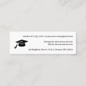 Modern Casual  Simple3 photos name card graduation Mini Visitenkarte (Rückseite)