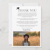 Modern Casual  Simple Trendy 2 photos graduation Dankeskarte (Rückseite)