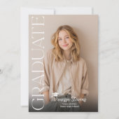 Modern Casual  Simple Trendy 6 photos graduation Ankündigung (Vorderseite)