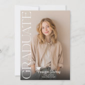 Modern Casual  Simple Trendy 6 photos graduation Einladung (Vorderseite)