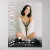 Modern Casual  Trendy photo graduation Welcome Poster (Vorne)