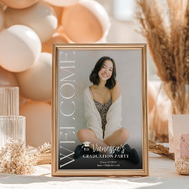 Modern Casual Trendy photo graduation Welcome Poster