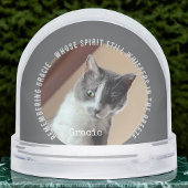 Modern Cat Memorial Remembrance Custom Pet Photos Schneekugeln
