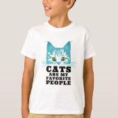 Modern Cat Spaß Sarcasm Black Bold Typografy T-Shirt (Vorderseite)