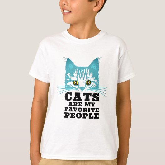 Modern Cat Spaß Sarcasm Black Bold Typografy T-Shirt (Vorderseite)